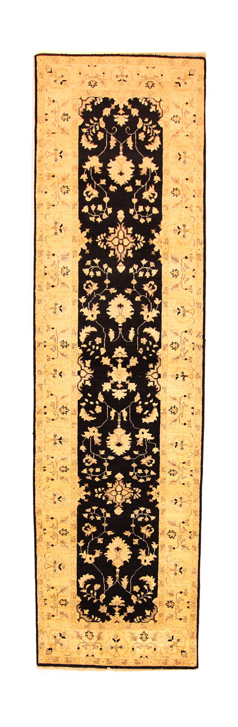 Ziegler Teppich 307 x 84 cm - schwarz