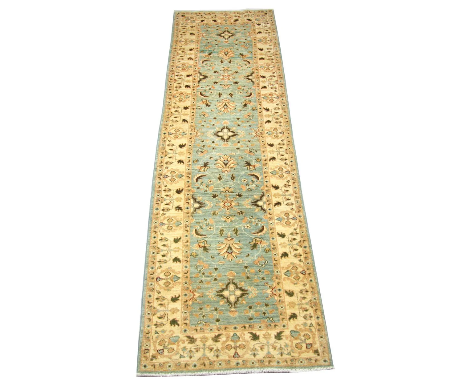 Ziegler Teppich 312 x 84 cm - blau