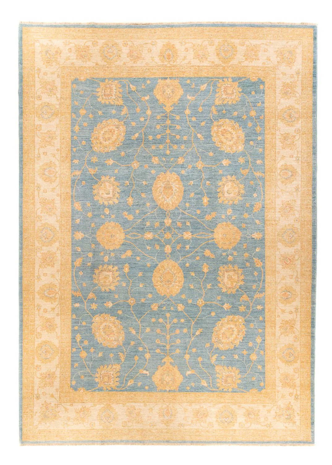Ziegler Teppich - 357 x 255 cm - blau