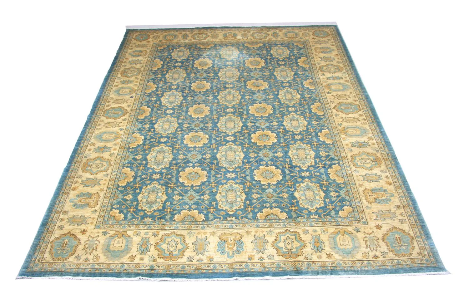 Ziegler Teppich 366 x 266 cm - blau