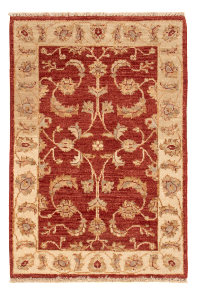Ziegler Teppich - 90 x 60 cm - bordeauxrot