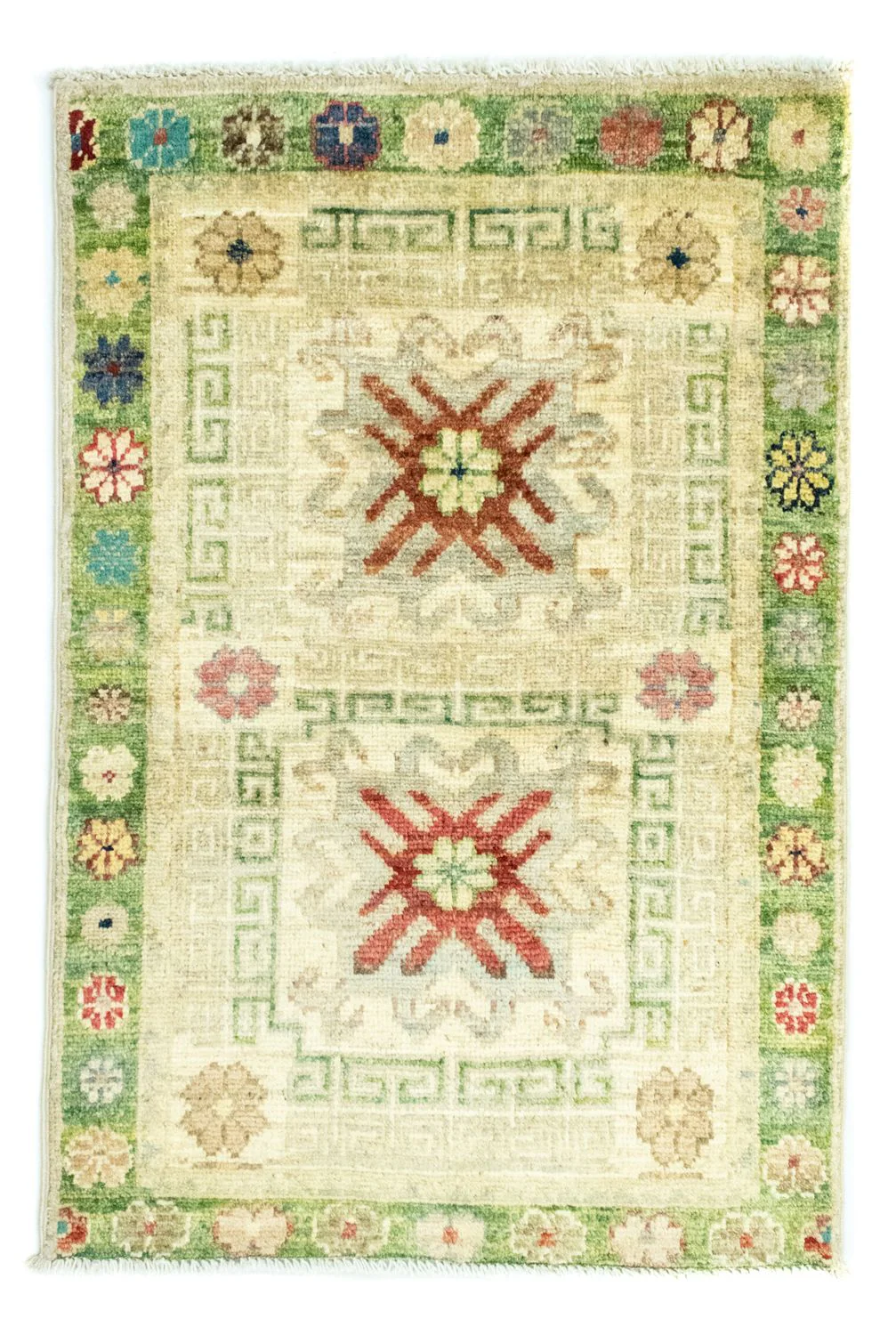 Ziegler Teppich - Modern 85 x 61 cm - hellgrün