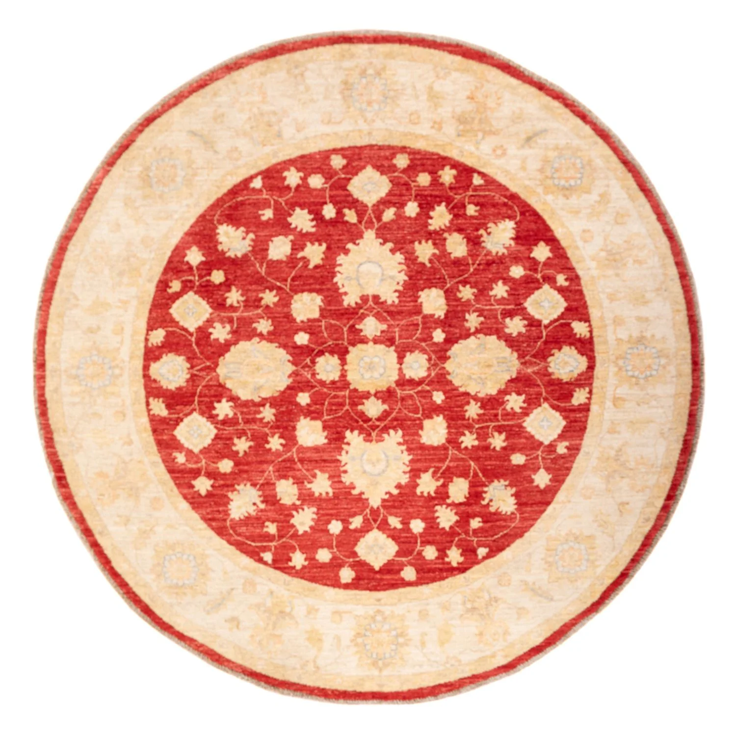 Ziegler Teppich rund - 200 x 194 cm - rot
